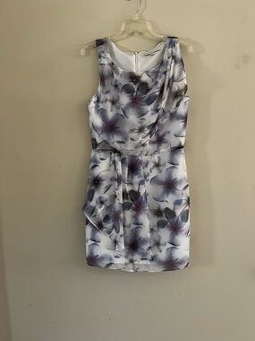 LC Lauren Conrad women’s size 10 White gray purple Red Floral Dress